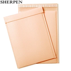 SHERPEN 20pcs borsa per buste a bolle Mailer a bolle Beige chiaro buste postali autosigillanti buste imbottite per Mailer foderato per riviste