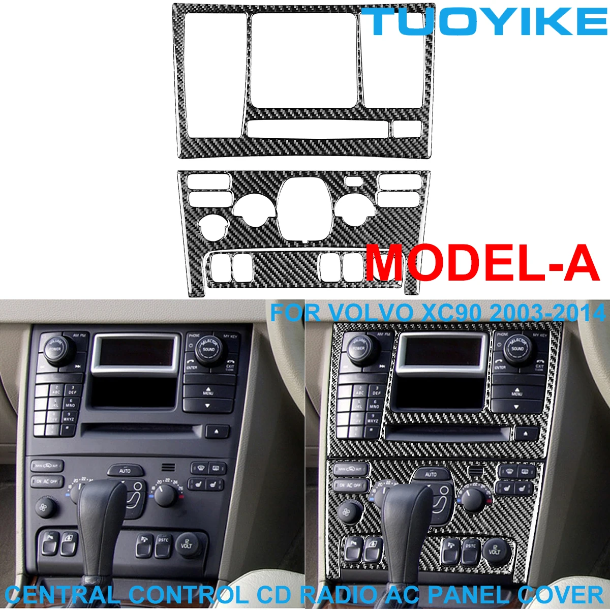 

Центральный переключатель управления LHD RHD из углеродного волокна, радио, кондиционер, CD, кнопка, рамка, наклейка, отделка для VOLVO XC90 2003-2014
