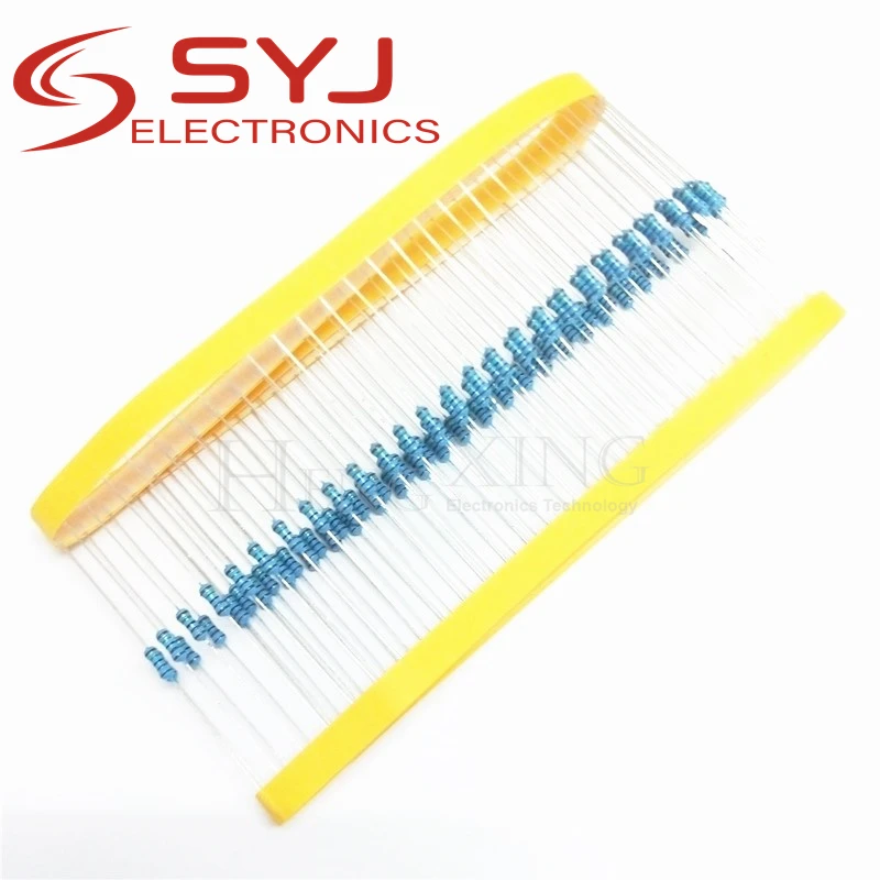 100pcs 1/4W Metal film resistor 1R ~ 1M 100R 220R 330R 1K 1.5K 2.2K 3.3K 4.7K 10K 22K 47K 100K 100 220 330 1K5 2K2 3K3 4K7 ohm