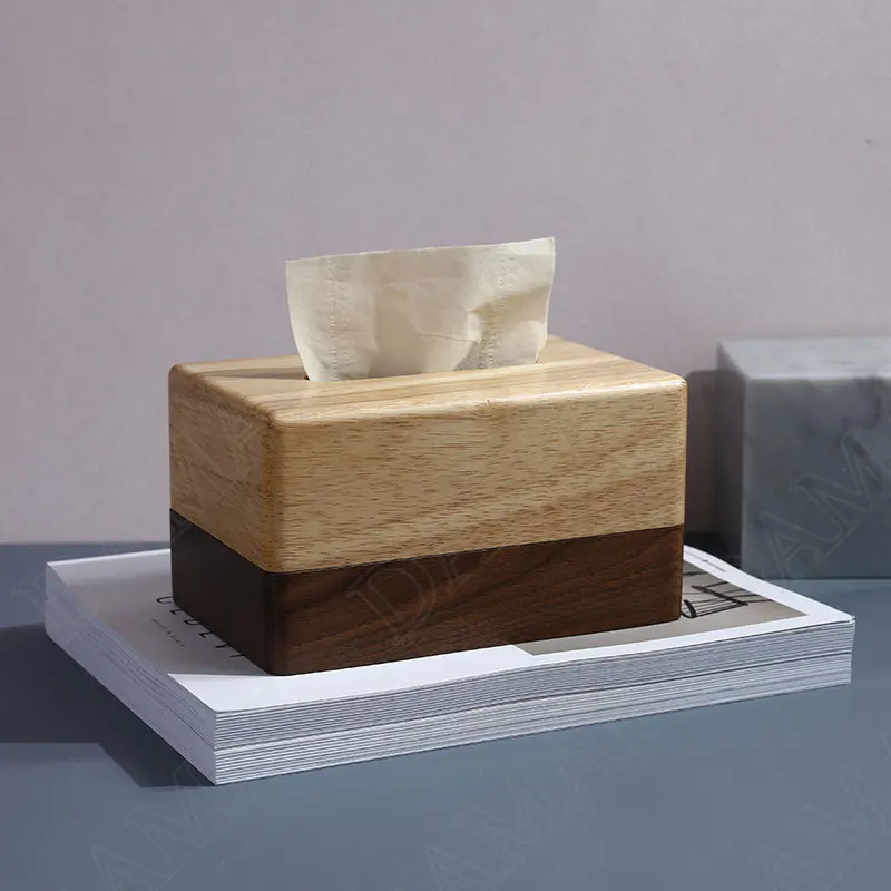 

Simplicity Wooden Tissue Boxes Magnetic Craft Decorative Tissue Holder Living Room Desktop Napkins Organizer Home Decoration