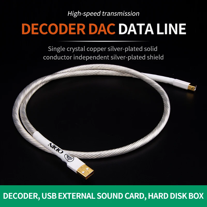 Nordost Odin 2 Decoder DAC Data Cable USB Sound Card Cable A-B shield USB Cable Hifi Data Cable