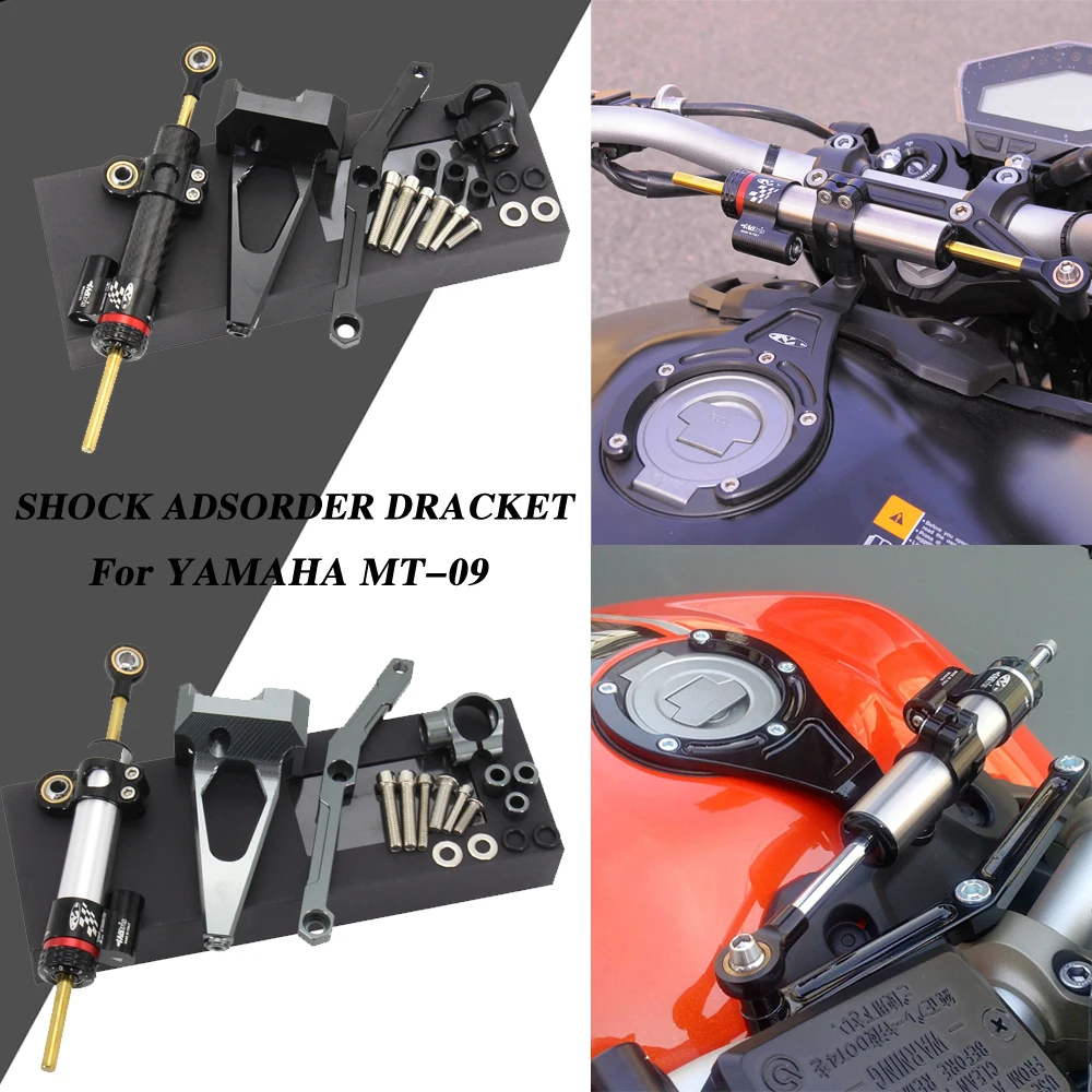 

Motorcycle Carbon fiber steering Stabilize damper Mounting Bracket Kit For YAMAHA MT-09 MT09 FZ09 FZ-09 2013-2016 2017 2018 2019