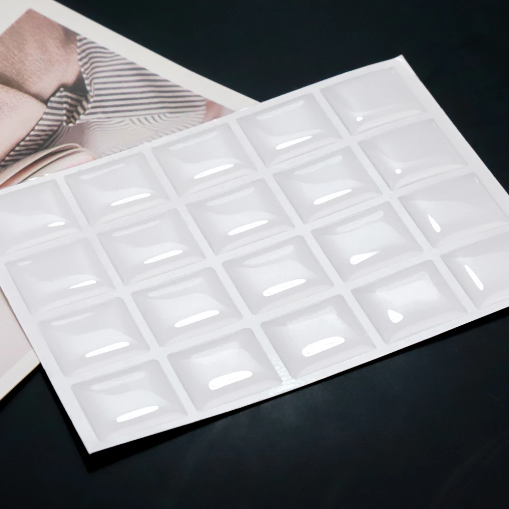 20*18mm Clear Square Epoxy Sticker Epoxy Domes 3D Effect For Jewelry Pendant Crafts Making