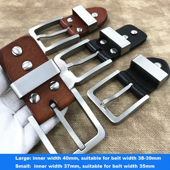 Hebilla de cinturón con anillo en D de titanio sólido para hombre de 35 mm y 38 mm (sin níquel)