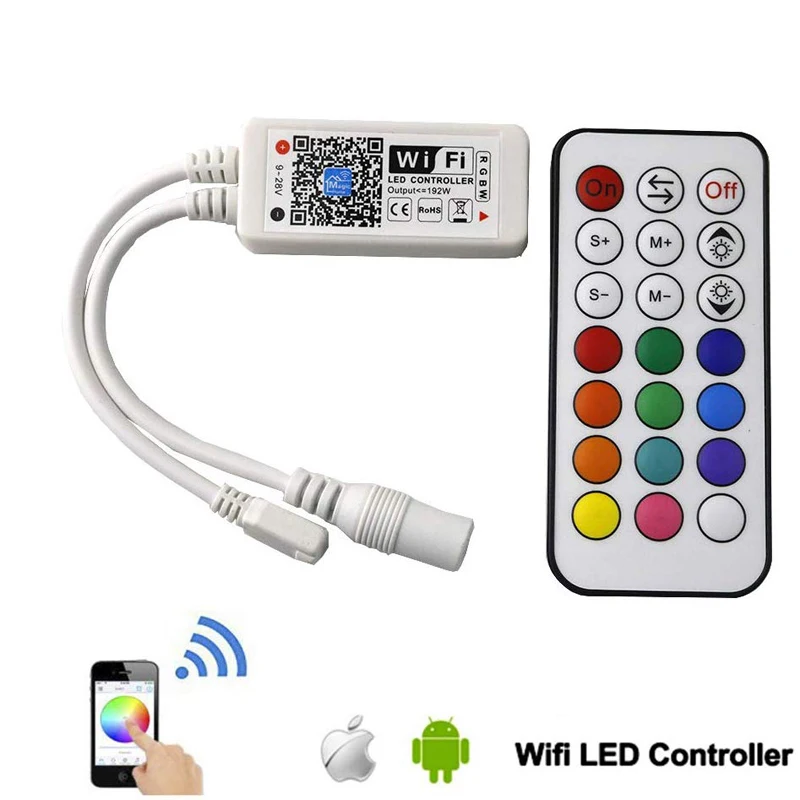 DC5V 12V 24V RGB Led Wifi Controller RGBW RGBWW Bluetooth WiFi LED Controller For 5050 2835 WS2811 WS2812B Led Strip Magic Home