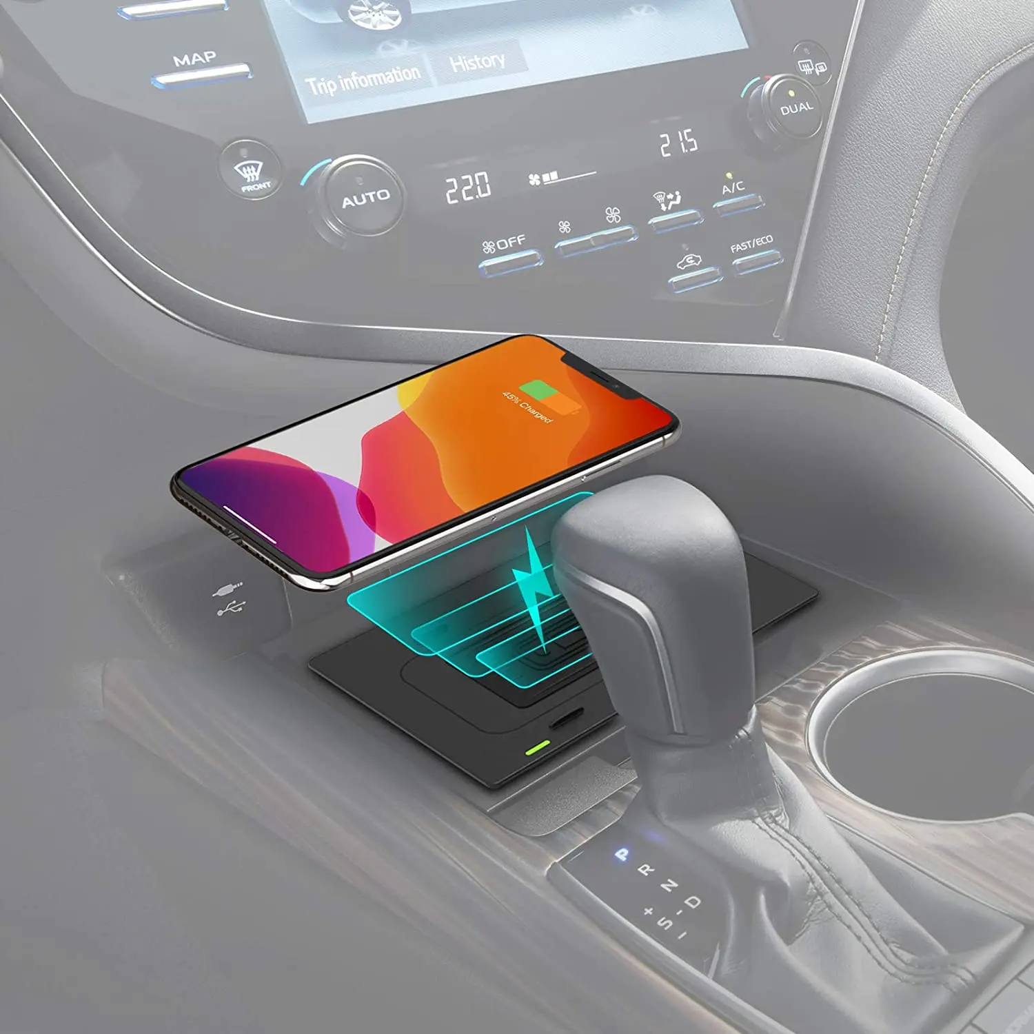 

OEM-стиль беспроводной телефонный зарядный коврик для Toyota Camry XSE SE TRD LE XLE аксессуары для интерьера автомобиля