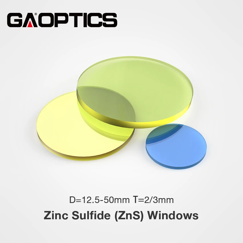 Optical Infrared Zinc Sulfide ZnS Protective Windows AR Coating@8-12um Dia.12.5mm to 50mm