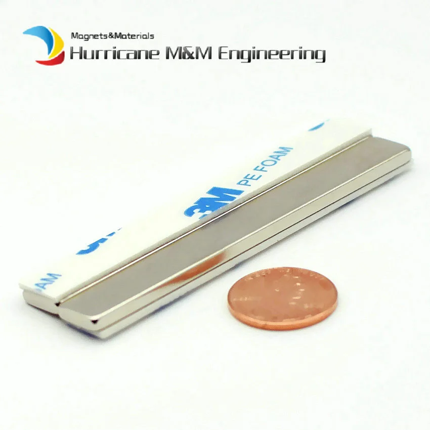 3 M Adesivo Longo Porta Cabide, NdFeB Magnet Bar, Adesivo Forte Neodímio, Ímã da Terra Rara, 30 50 80x10x3mm, 3,15"