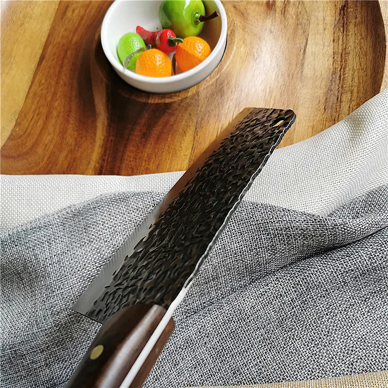 Coltello da carne coltello da cucina coltello da cuoco coltello da affettare affilato in acciaio inossidabile coltello da taglio per carne coltello da macellaio con manico in legno