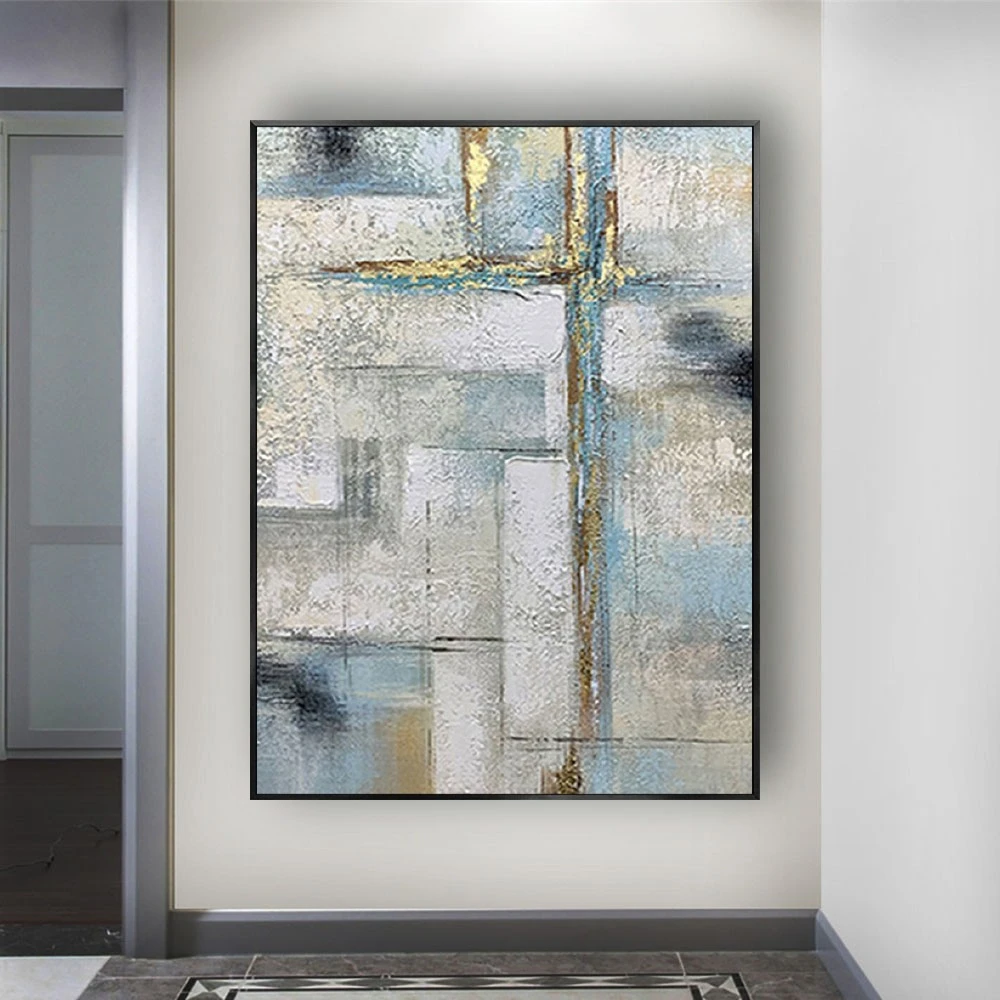 

Artist Hand-Painted High Quality Abstract Grey Oil Paintings On Canvas Beautiful White And Grey Colors Oil Painting For Wall Art