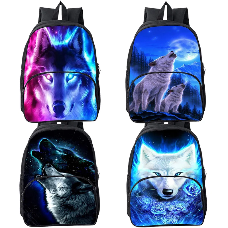 

Animal Wolf Backpack For Boys Girls School Bag Bookbags Teens School Backpacks Casual Bagpack Children's Travel Rucksack Mochila