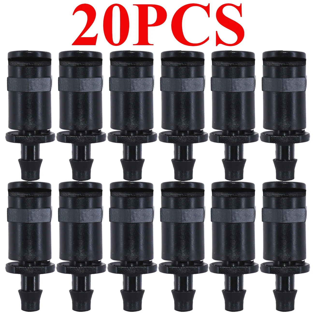 20PCS 180 Degree Misting Refraction Spray Nozzle Garden Watering Irrigation w/ Barb Thread for PE Hose Greenhouse Sprayer Lawn