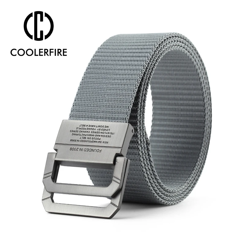 Men Belts Automatic Buckle Metal Webbing Belts for Men Canvas Nylon High Quality Strap Casual Sports Students HB009