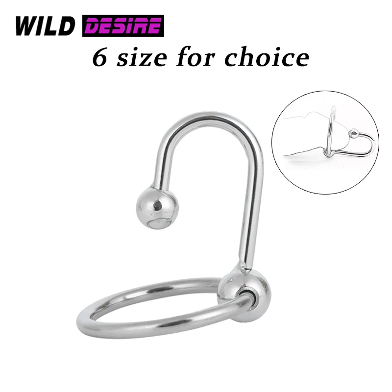 Metal Glans Urethra Stimulator Penis Ring Urethral Catheter Chastity Cage Cock Ring sex toys for couples Penis delay ring