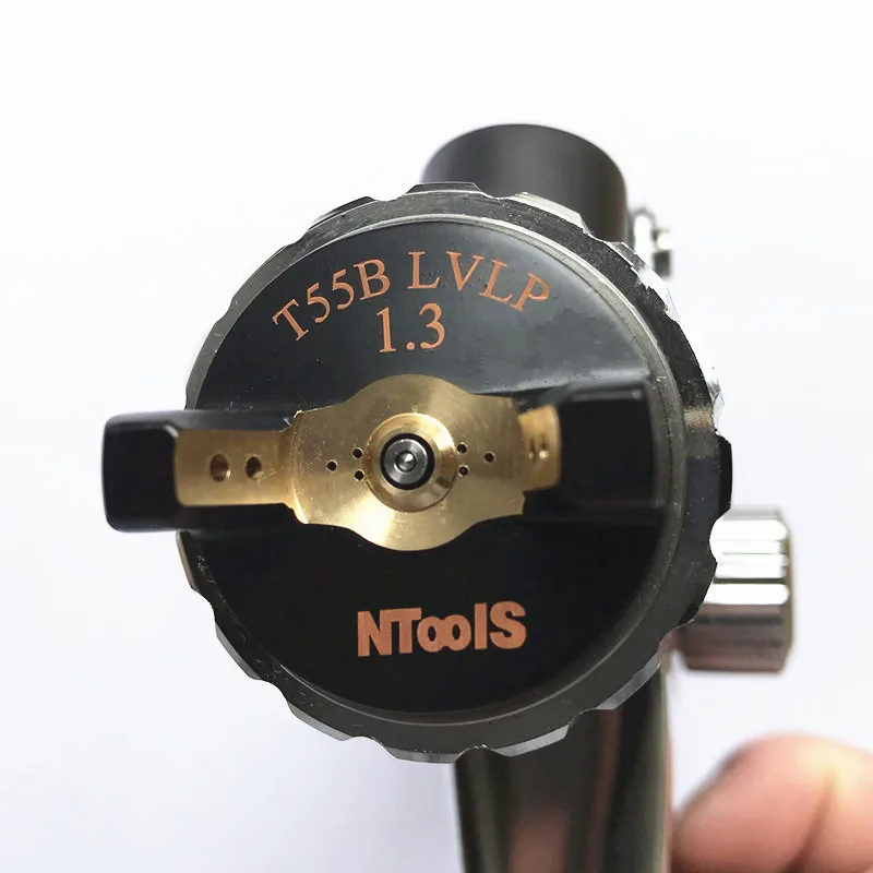 Imagem -04 - Spray Gun1.3 1.4 Bico Lvlp Pistola de Proteção Ambiental Pistola com Tanque t Reparação Pintura do Carro Pistola Pulverizador Preto T55p