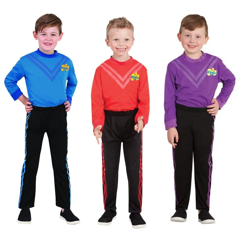 Dress up Wiggles Jongens Dansoutfit kostuum Balletpak 2 stuks 1set geschikt 3-9 jaar Simon kostuum