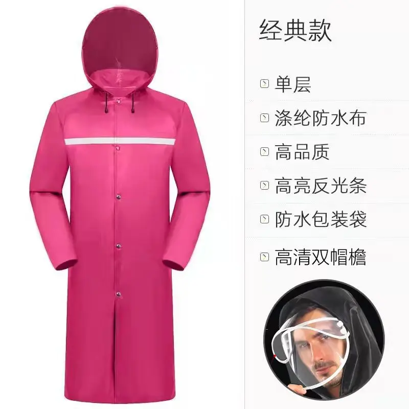 Raincoat Long Full Body Fashion Rainproof Jacket Rain Poncho Men Women Adult Waterproof Outdoor