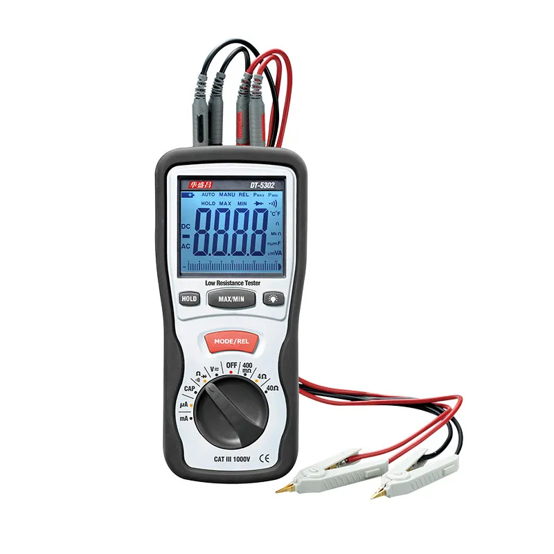 Verificador de Aterramento Profissional da Resistência do Verificador da Baixa Resistência Dt5302