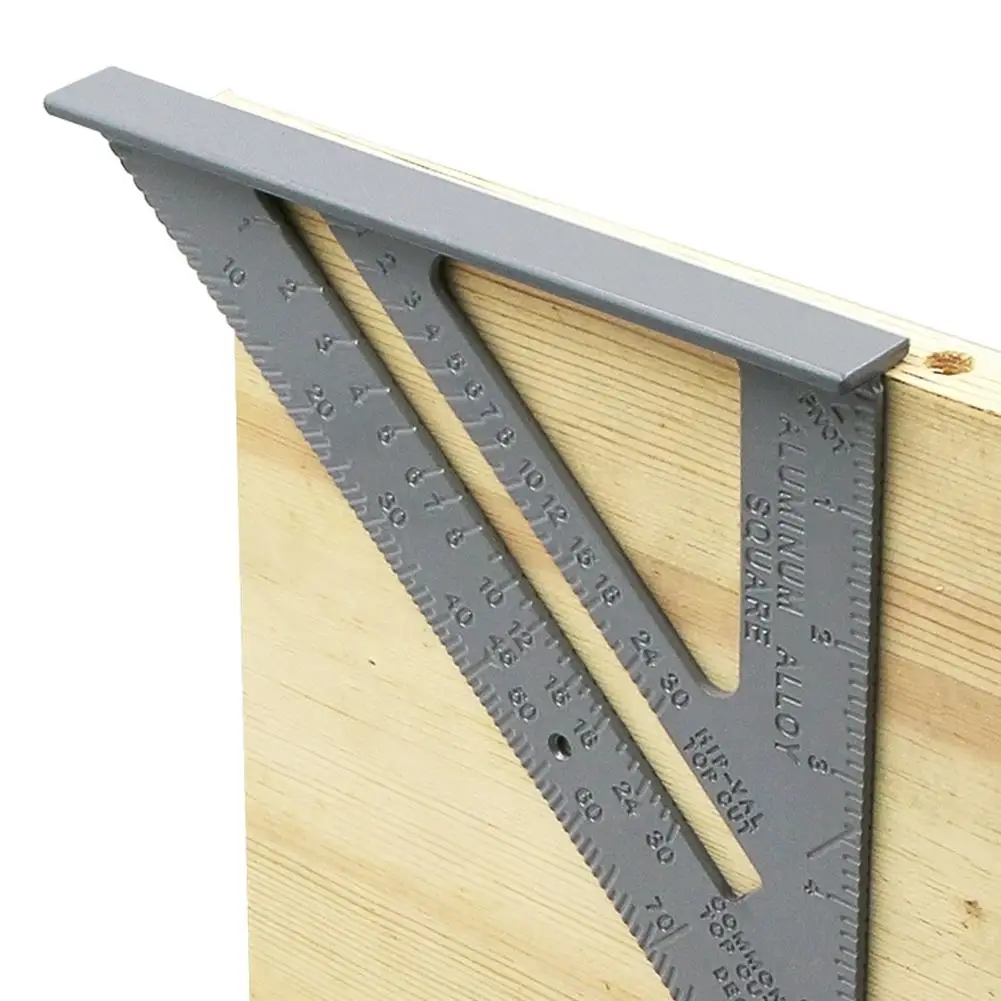 90 Degree Thickening Triangle Rule Aluminum Alloy Carpenter Measurement Square Ruler With Adjustable Locking Pin