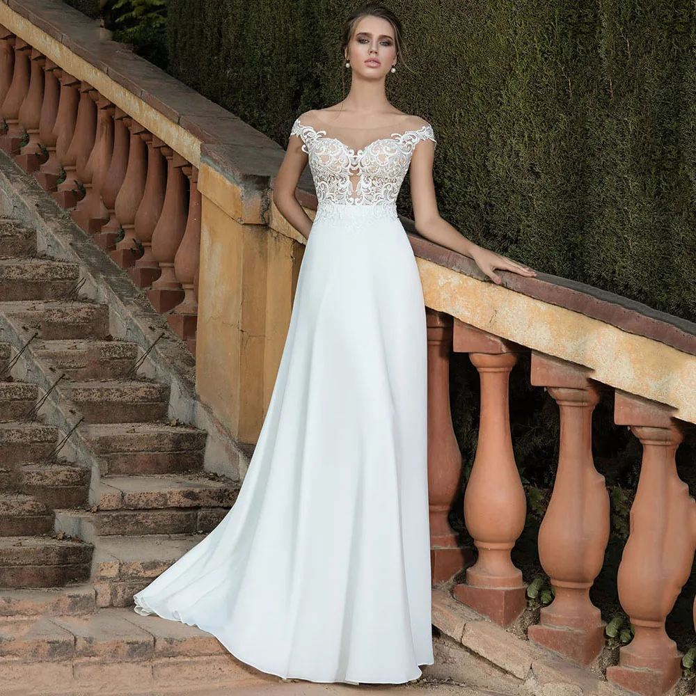 Thinyfull-Vestidos de casamento elegantes para gestantes, apliques de renda, vestidos de noiva Empire para grávidas, noiva