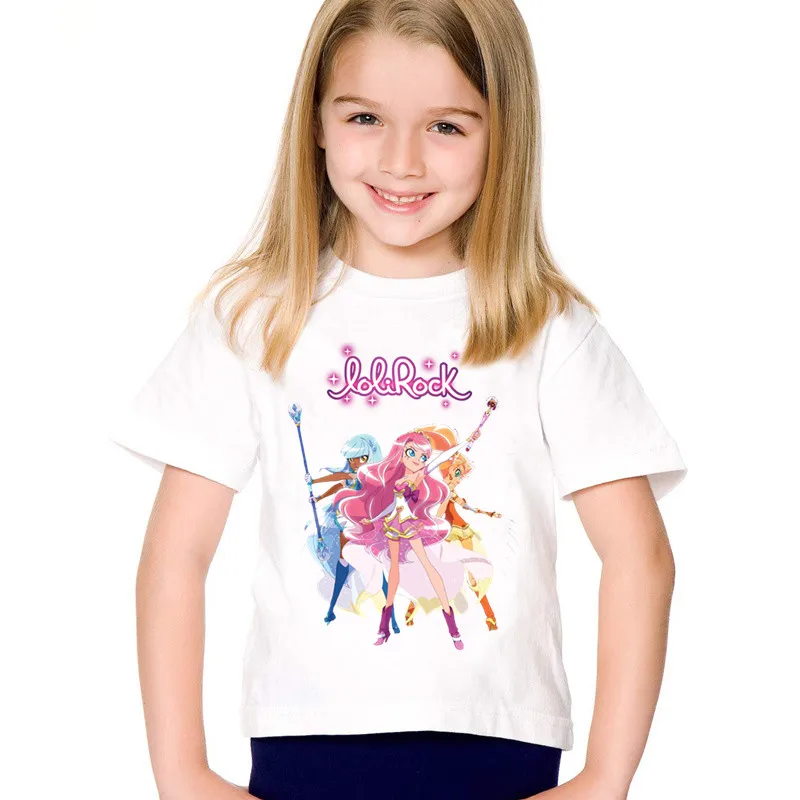 

Fashion Print LoliRock Magical Girl Children T-shirts Kids Summer Funny Short Sleeve Tees Boys/Girls Tops Baby Clothing