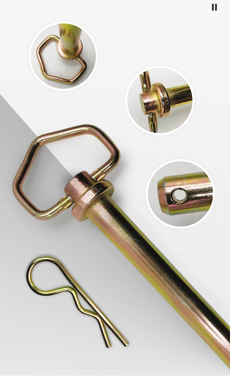 Anhängerkupplungsstift/Clip-Zubehör für Traktoren, Anhängerkupplungsstift mit Drehgriff, Heftungsstift mit Clip-Zubehör für Traktoren – Detail 8