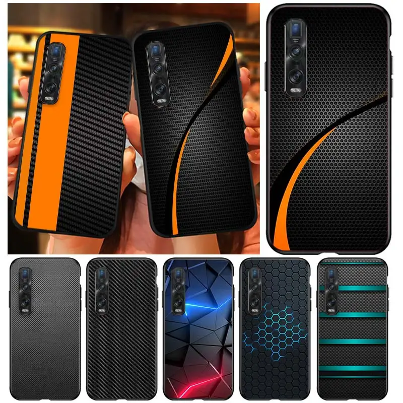 Car Carbon fibre For OPPO Find X3 X2 Lite K5 K3 R17 R15 R9S F15 F11 F19 F9 F7  Neo Pro Soft Silicone Phone Case