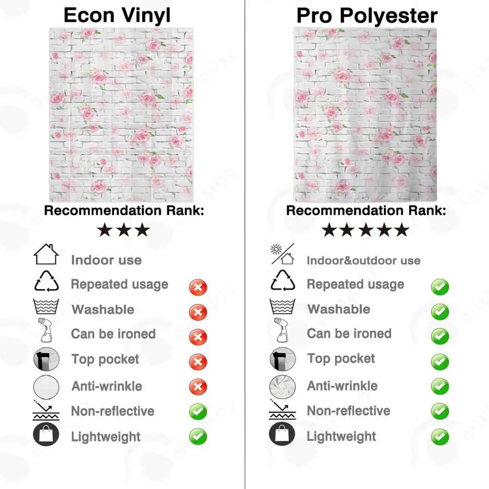 Фон для фотосъемки с изображением цветов и кирпичей