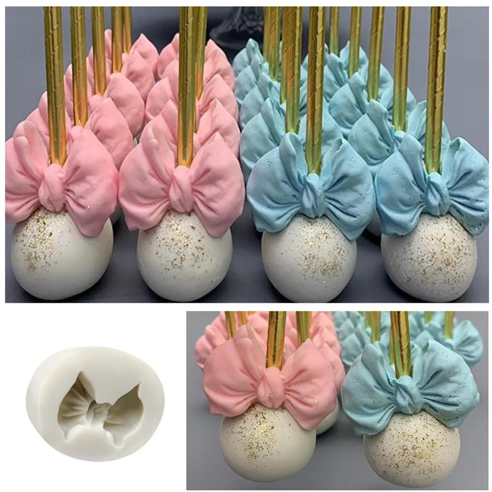 Small Size Bowknot Silicone Mold Cupcake Border Molds Fondant  Chocolate Cake Mould Cake Decorating Tool Baking Accessories