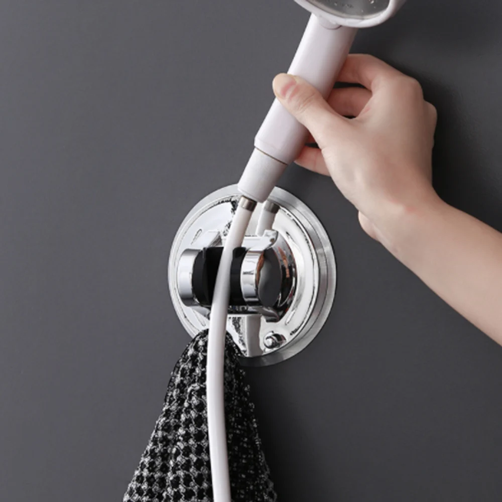Wall Mounted Round Shower Mounting Brackets Shower Stand 90° Multi-tap Adjustment Seamless Hook  Paste Bath Shower Holder