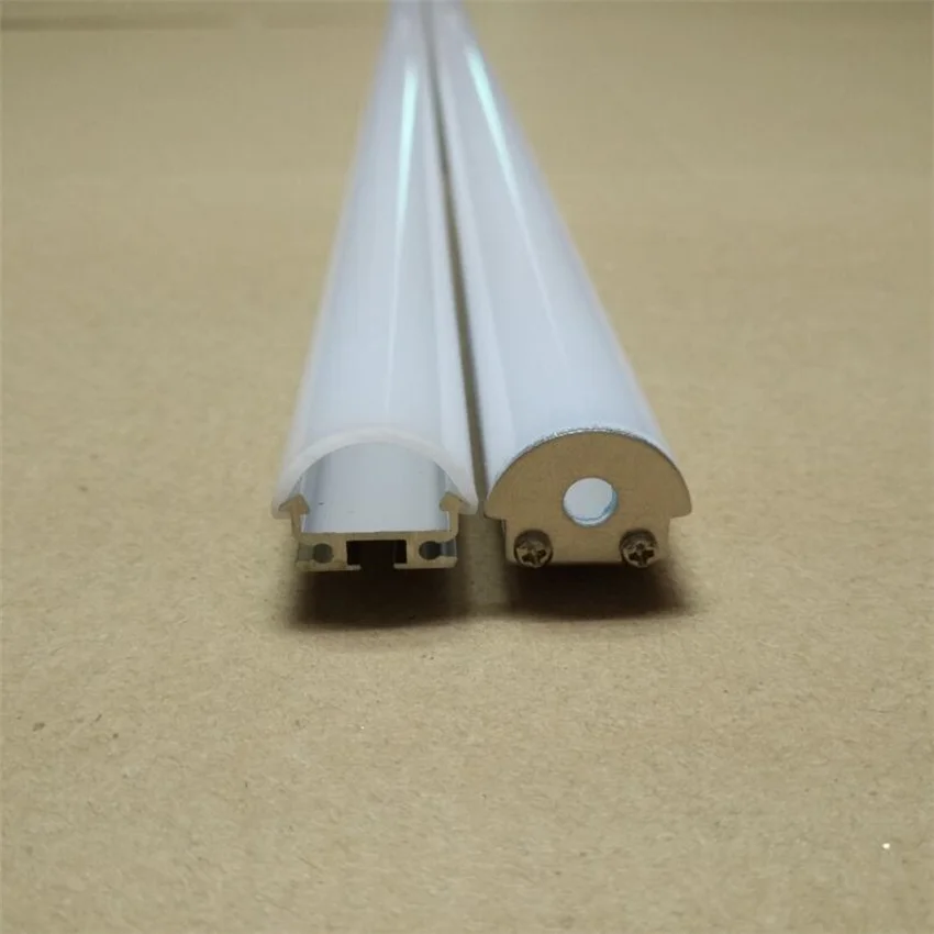 

Factory price Extrusion Aluminum Profile With Plastic Dome Diffuser Half Round PC Cover For Housing Led Linear Light