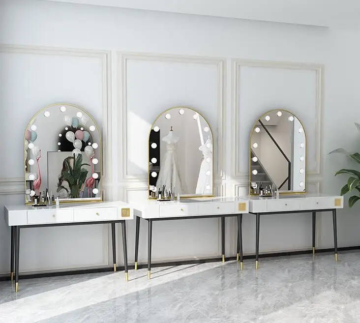 Light luxury dressing table with light wedding photography professional dressing table beauty salon studio dressing table