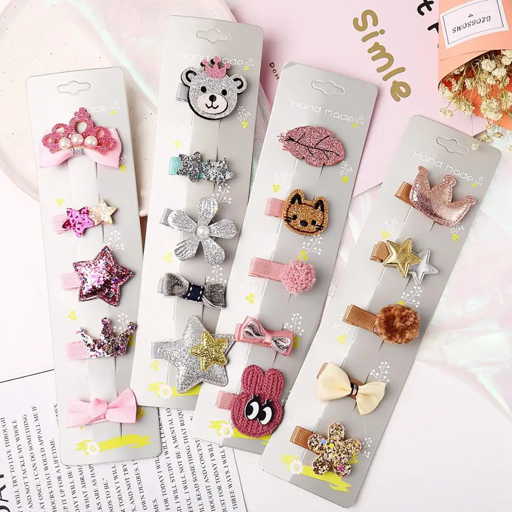 Cute Kids Gift Unicorn Pattern Children Girl Hair Clip Band Cartoon Animals Hair Clips Girls Cute Rabbit Baby Girl Hairpins