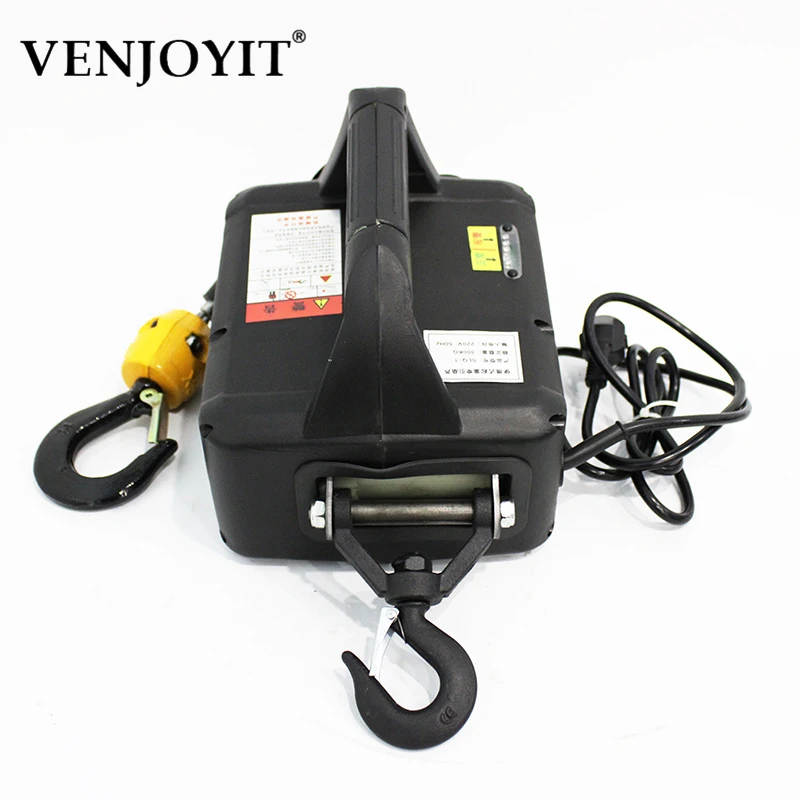 

200KG Electric hoist Portable electric hand winch traction block electric steel wire rope lifting hoist towing rope 220V/110V