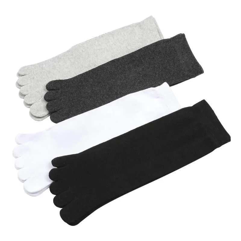 20 Pieces=10 Pairs /Lot Unisex Big Size 5 Finger Socks Set Man Autumn And Winter Cotton Men Black Toe Socks With Separate Toes