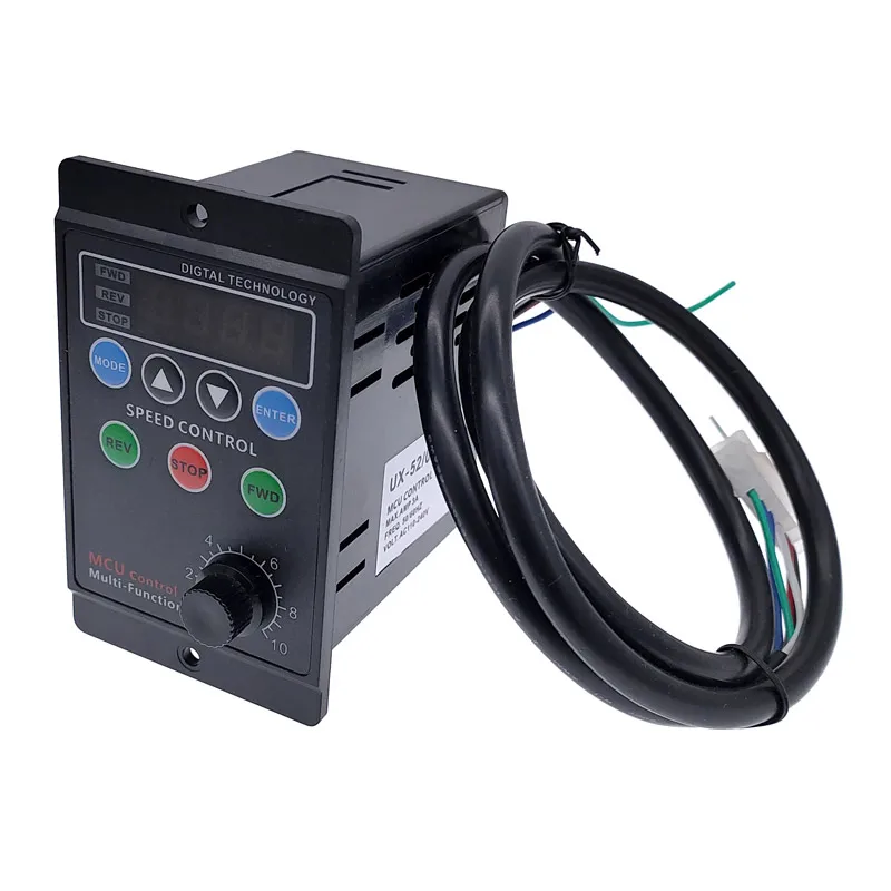 UX-52 400W sterowanie MCU wielofunkcyjny wyświetlacz cyfrowy prędkość silnika AC220V Regulator Pinpoint Regulator do przodu i do tyłu 50/60hz