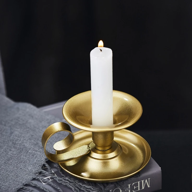 Iron Candlestick Stand European Style Candle Holder for Wedding Valentines Day Housewarming Gifts Party Dinning Decoration