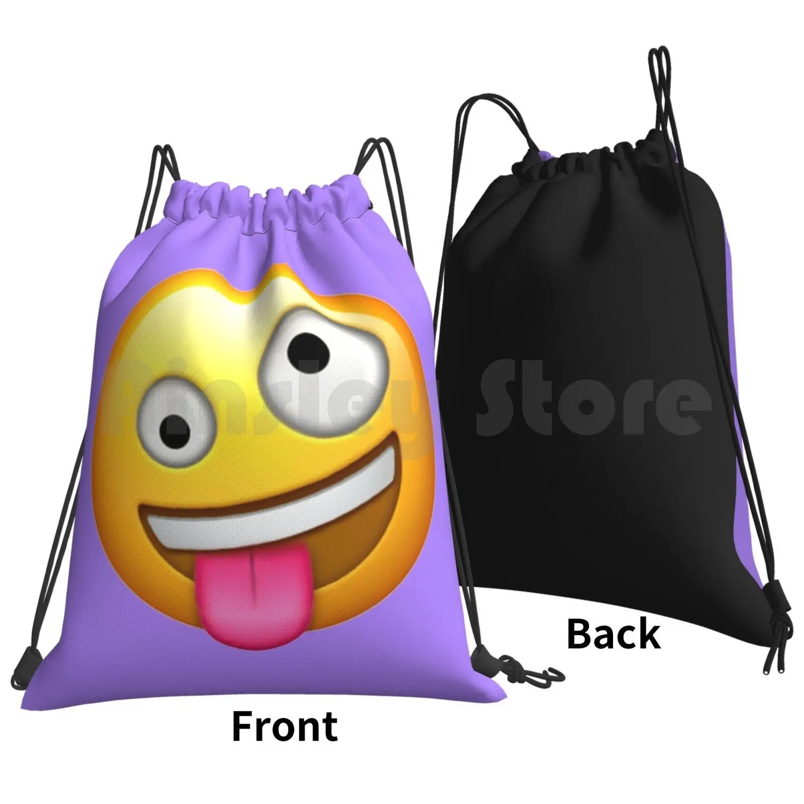 Crazy Face Backpack Drawstring Bags Gym Bag Waterproof Face Crazy Zany Tongue Crazed Coo Coo Koo Koo Kooky Dumbfound