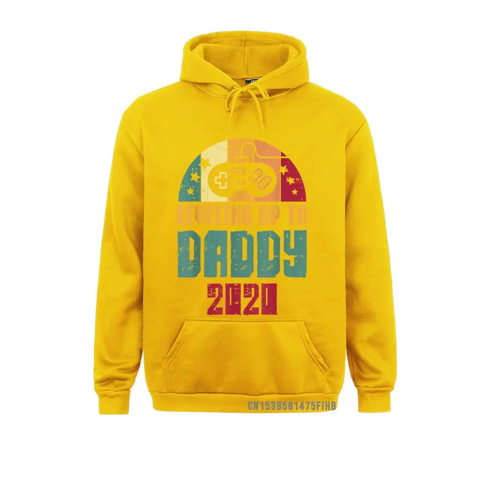 Mens Leveling Up To Daddy 2020 Retro Pregnancy Reveal Gamer Gift Hot Sale Simple Style Sweatshirts Women's Hoodies Hoods