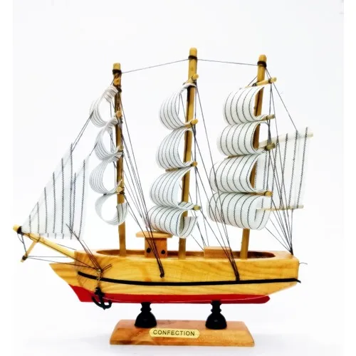 

Gift Net Wooden Handmade Sailing Boat Model 19 cm B