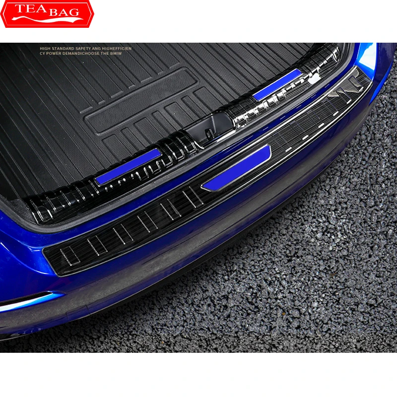 Estilo do carro amortecedor traseiro protetor sill tronco guarda aço inoxidável piso placa para honda civic 11th gen 2021 2022 acessórios