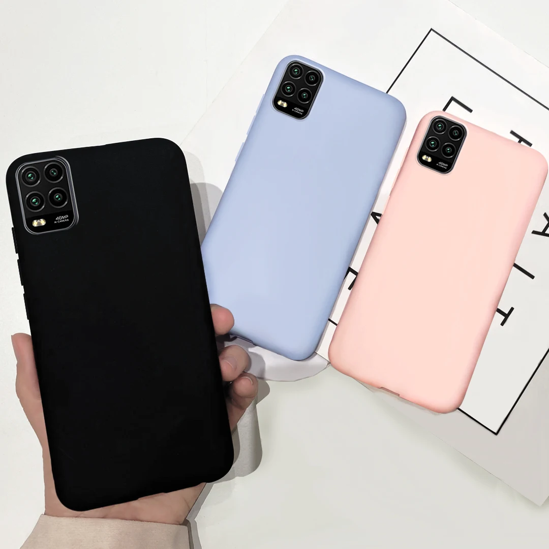 Shockproof Case For Xiaomi Mi 10 Lite 5G Case Candy Color Ultra Slim Soft Silicone Cover For Xiaomi Mi10 Pro Lite 10lite Bumper