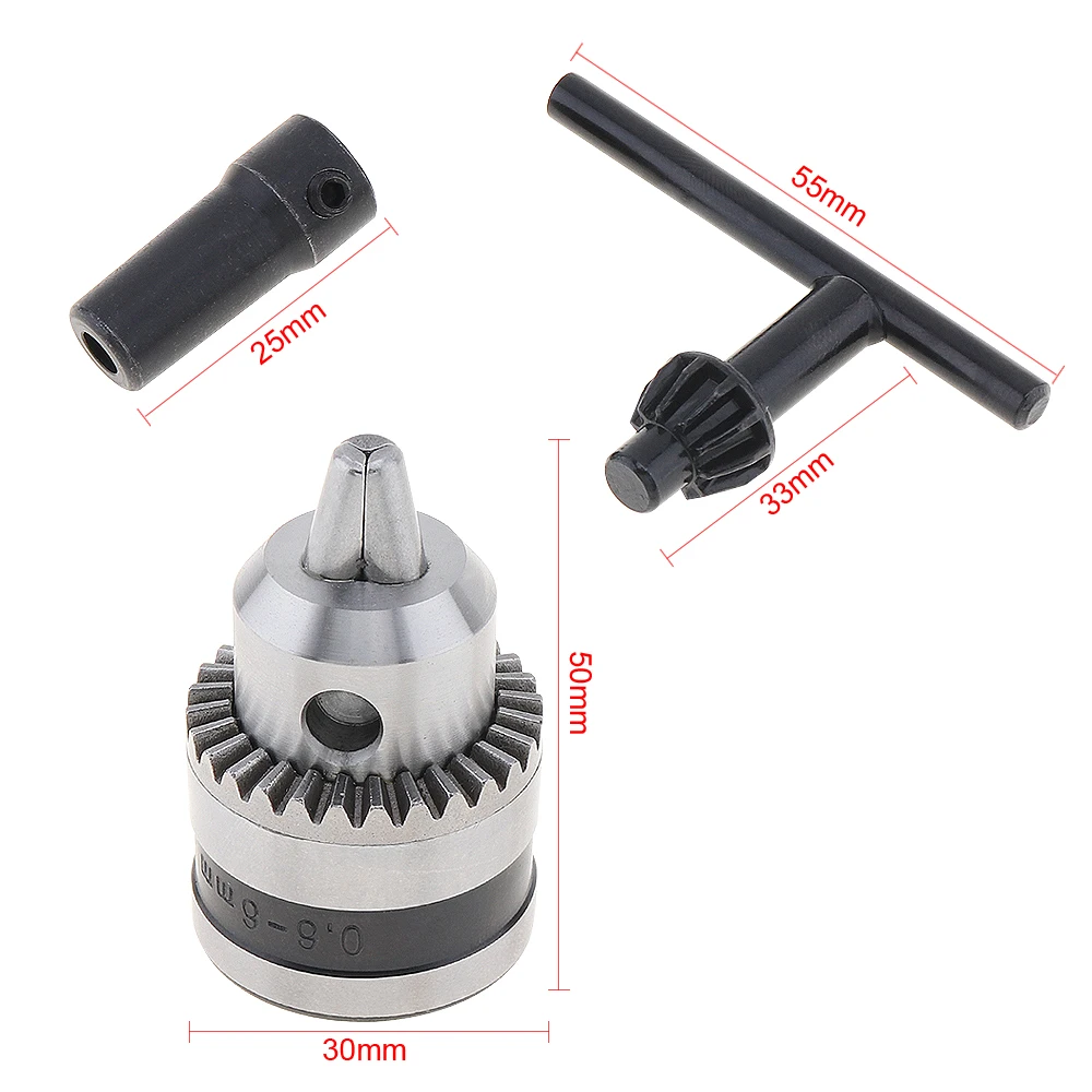 TORO 4 pz/set 0.3-6mm trapano pinza mandrino JTO Mini trapano con 5mm collegare asta e chiave inglese per accessori per elettroutensili