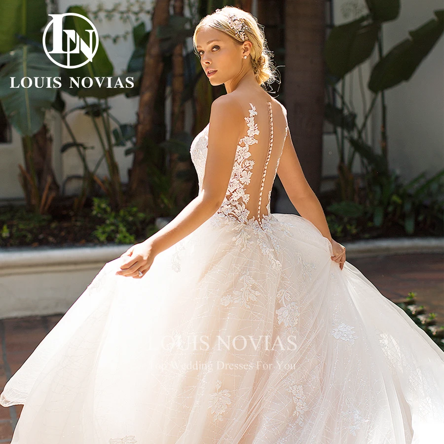 LOUIS NOVIAS Boho Wedding Dresses For Women 2024 Spaghetti Straps Sweetheart Appliques A-Line Wedding Gown Vestidos De Novia