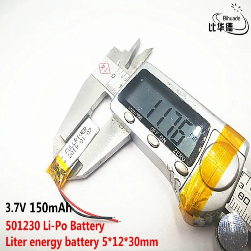 10pcs/lot Production of high quality in 2019 051230 501230 150MAH BT150 Bluetooth Headset 3.7V lithium polymer battery 37V