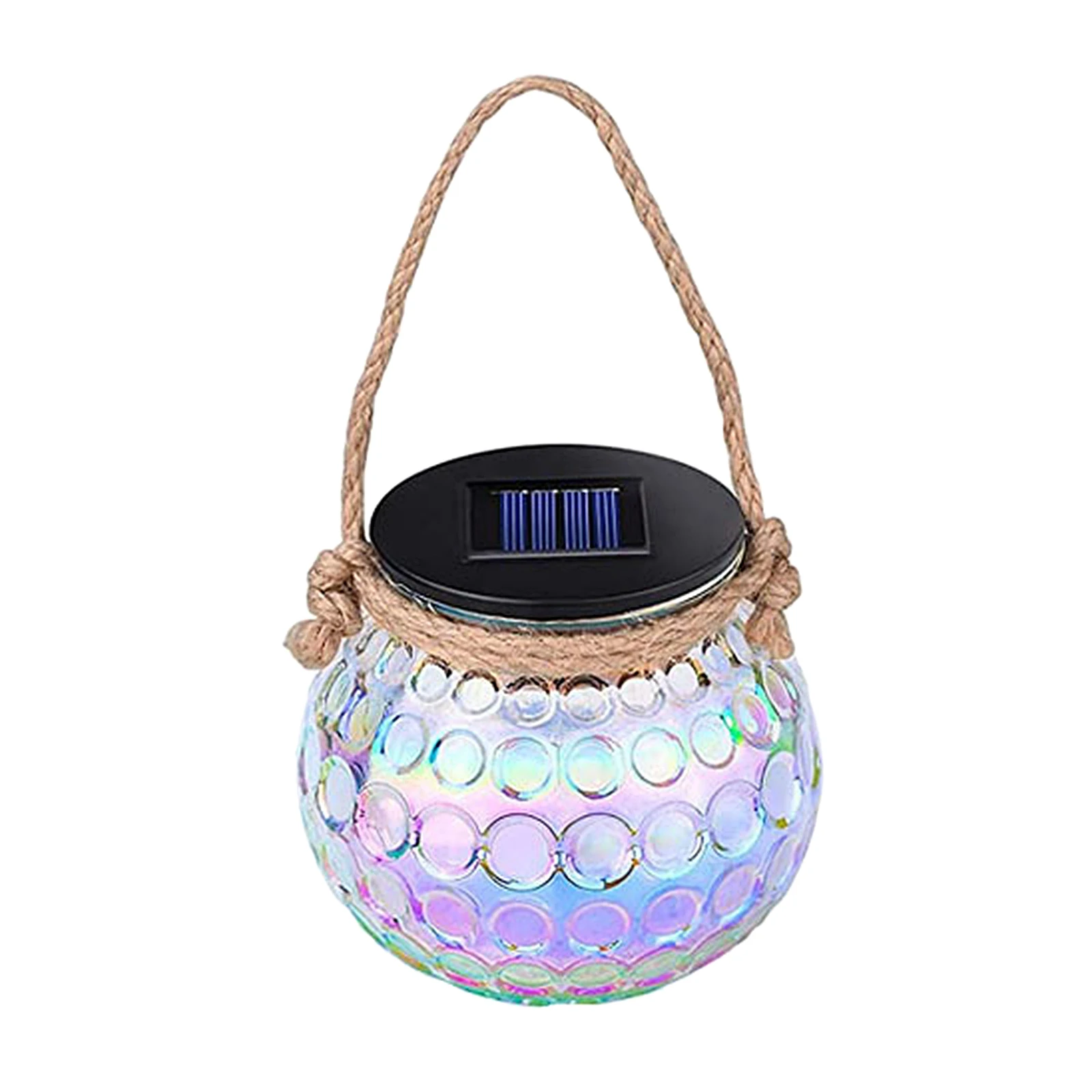 Solar Reflection Lamp Garden Light Waterproof Walkway Porch Creative Decorative Outside Multicolor Glass Hanging Lights