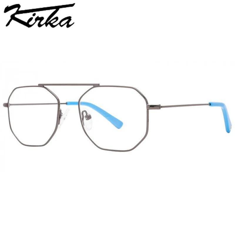 Kirka Teens Octagonal Eyeglasses Frames Brand Design Spectacle Frames for Children Optical Glasses Boy Girls Eyewear MK1006