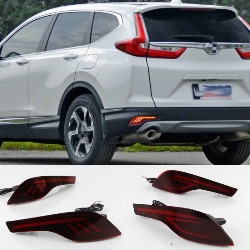 

2 предмета в комплекте, для Хонда сrv CR-V 2017 2018 2019 Многофункциональный светодиодный задний бампер светильник задний противотуманный фонарь авто лампа тормозной светильник отражатель
