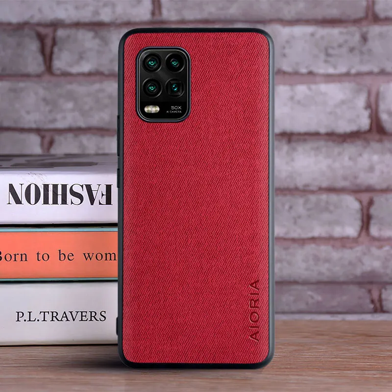 Case for Xiaomi mi 10 lite 10 pro 10 Ultra coque Luxury textile Leather skin soft phone cover for Xiaomi mi 10 lite case funda