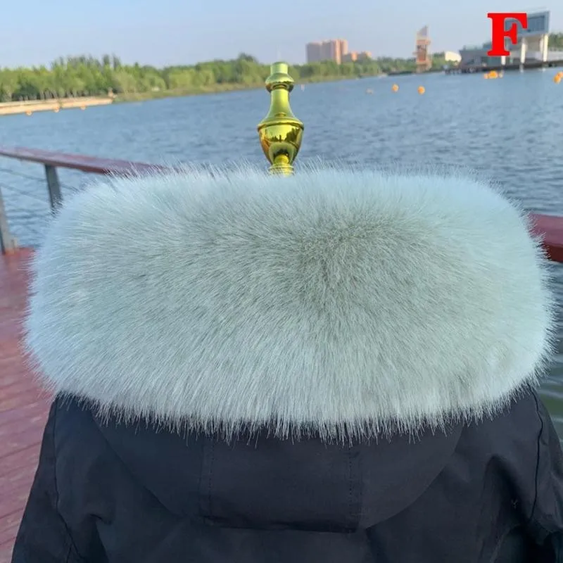 Women Faux Fur Collar Shawl Furry Fur Collar For Winter Coat Hood Fur Decor Fake Fur Scarf Parkas Coat Fur Collar Scarves